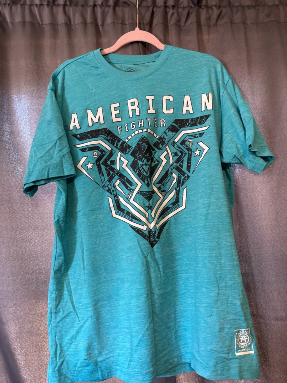 American Fighter Teal Graphic Short Sleeve Tee